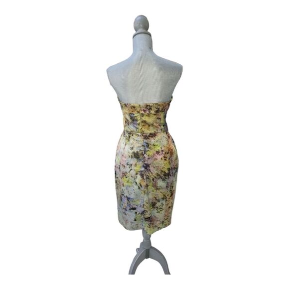McGinn Knightsbridge strapless satin print cocktail dress with pockets size 8 - Picture 3 of 8